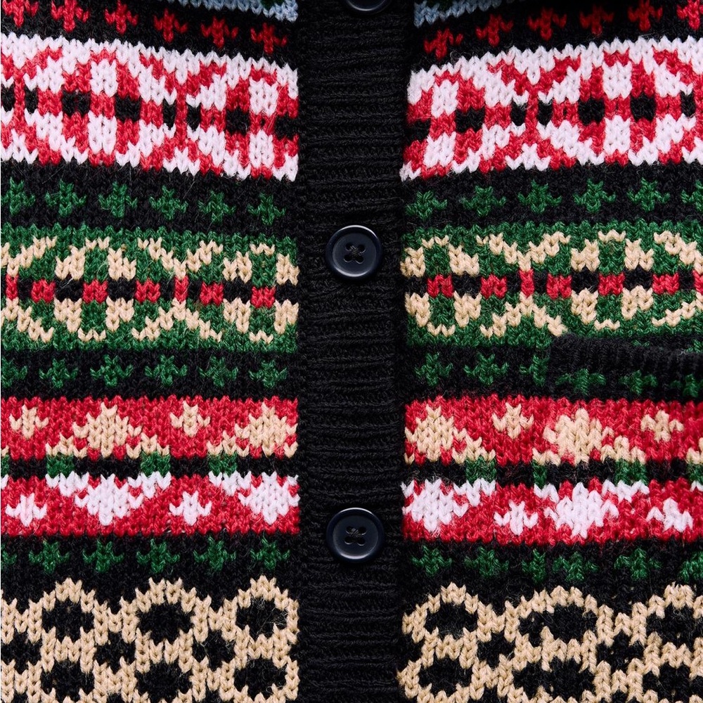 Zara Colorful Patterned Sweater, Size Large - Picture 5 of 9